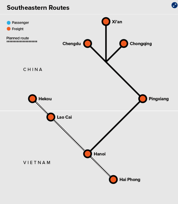 平博 PINNACLE平博美媒图解中国铁路在亚洲的布局：东盟铁路网“将中国置于区域贸易核心地带”(图5)